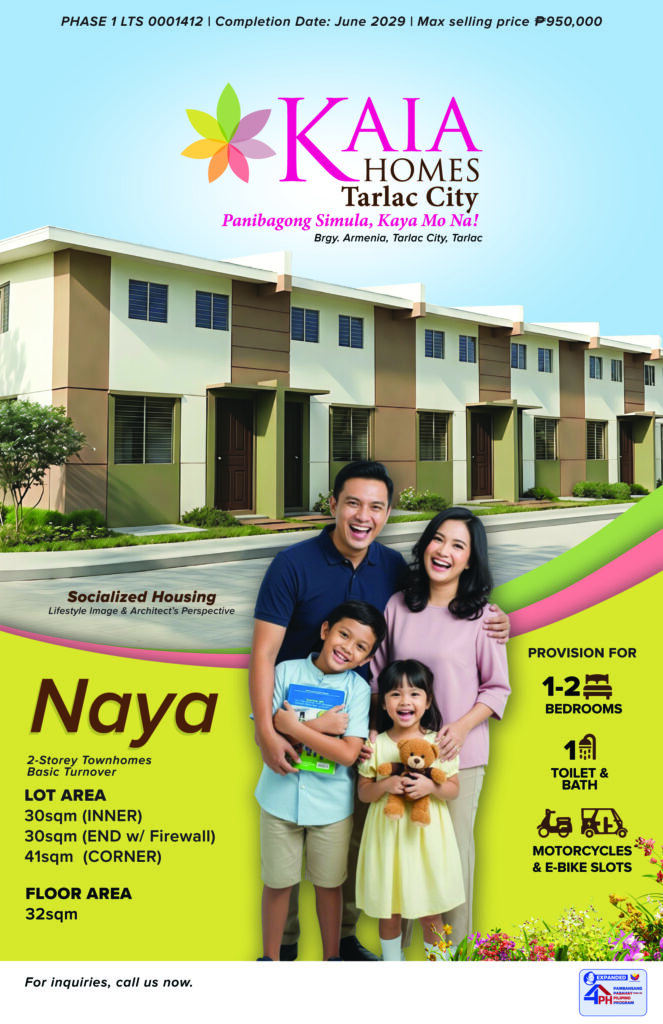 Kaia Homes Tarlac Flyer — front page
